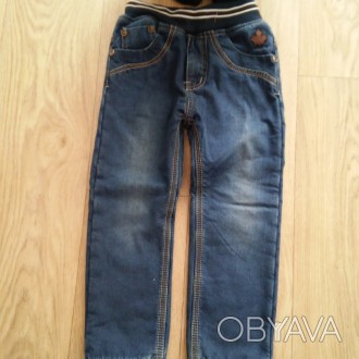 Продам теплые джинсы на мальчика.Шаговый шов39 см,длинна от пояса 62 см, высота . . фото 1