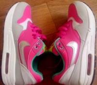 Кроссовки женские Nike Air Max 1 (Hot Pink | Menta | Pure Platinum). Материал кр. . фото 5