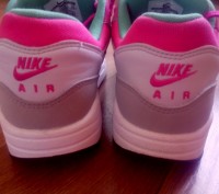 Кроссовки женские Nike Air Max 1 (Hot Pink | Menta | Pure Platinum). Материал кр. . фото 7