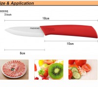 Набор керамических ножей Findking!
Цвет: красный!
4 ножа + овощерезка + 4 чехл. . фото 7