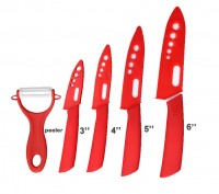 Набор керамических ножей Findking!
Цвет: красный!
4 ножа + овощерезка + 4 чехл. . фото 2