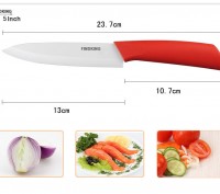 Набор керамических ножей Findking!
Цвет: красный!
4 ножа + овощерезка + 4 чехл. . фото 5