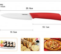 Набор керамических ножей Findking!
Цвет: красный!
4 ножа + овощерезка + 4 чехл. . фото 3
