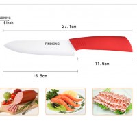 Набор керамических ножей Findking!
Цвет: красный!
4 ножа + овощерезка + 4 чехл. . фото 4