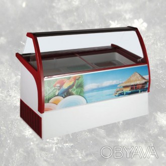 Новые морозильные витрины для весового мороженого с гнутым стеклом Crystal Venus. . фото 1