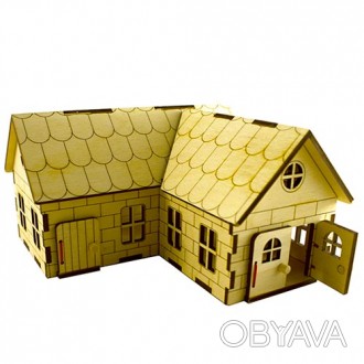 Размер 19 *19 *11 см.
Кукольный домик выполнен из фанеры. У конструкции съёмная. . фото 1