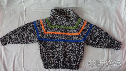 Продам свитер детский ручной работы.
Состав:  шерсть - 50%,  махер - 50%
Длина. . фото 1