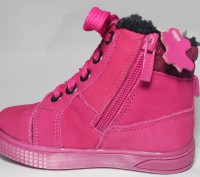 Ботинки зимние на девочку розовые, нубук, А1202-9, ТМ "Jong-Golf", размеры: 22, . . фото 4