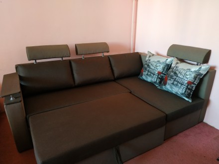 продам угловой диван б\у. с местом для хранения. мебельная ткань. . фото 4