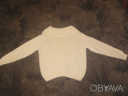 Пуловер белого цвета, ворот - хомут с подворотом, Cherry Styx Ltd, размер 46-48,. . фото 1