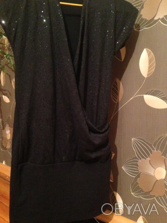 Нарядное платье туника к Новому году. Вышитое паетками с широкой резинкой. Разме. . фото 1