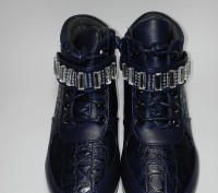 Ботинки, слипоны синие на девочку, Н2215-2, ТМ "Леопард", размеры: 27, 28, 29, 3. . фото 4