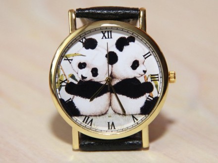 Наручные часы с пандами , женские часы, мужские часы, подарок , Свадебная часы, . . фото 2
