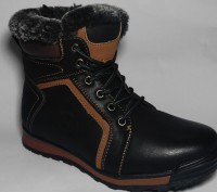 Ботинки зимние на мальчика черные, D5385, ТМ "Paliament", размеры: 36, 37, 38, 3. . фото 2
