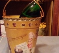 Продам ведёрко для шампанского (вина), ручная работа, материал ведра - оцинковка. . фото 2