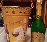 Продам ведёрко для шампанского (вина), ручная работа, материал ведра - оцинковка. . фото 4