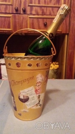 Продам ведёрко для шампанского (вина), ручная работа, материал ведра - оцинковка. . фото 1