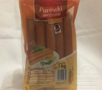 Варено-копчені курячі сосиски Konspol Parowki Wedzone.
В упаковці 1 кг.
Вигото. . фото 2