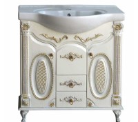 Комплект мебели для ванной, исполненный в классическом стиле, отделанный золотом. . фото 5