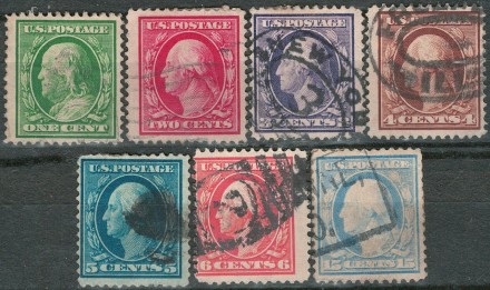 Почтовый марки США
 
1910 г.в.
Sc# 374 - 379, 382
USED, F/VF
Перфорация 12
 
. . фото 2
