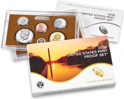 Официальный годовой набор монет - США 2018
 
 Оригинальный набор монетного двора. . фото 2