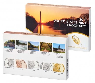Официальный годовой набор монет - США 2018
 
 Оригинальный набор монетного двора. . фото 5