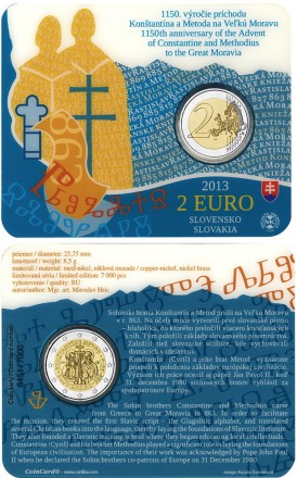 Официальный юбилейный набор 2 Евро - Словакия 2013
 
 Оригинальный блистер монет. . фото 4