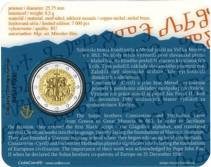 Официальный юбилейный набор 2 Евро - Словакия 2013
 
 Оригинальный блистер монет. . фото 3
