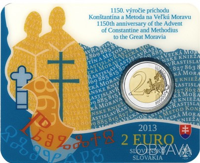 Официальный юбилейный набор 2 Евро - Словакия 2013
 
 Оригинальный блистер монет. . фото 1