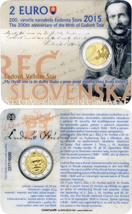 Официальный юбилейный набор 2 Евро - Словакия 2015
 
 Оригинальный блистер монет. . фото 4