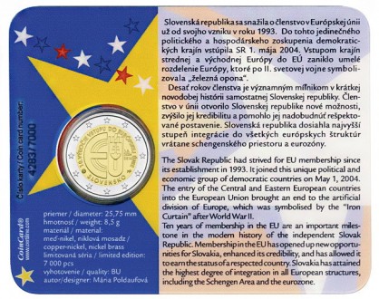 Официальный юбилейный набор 2 Евро - Словакия 2014
 
 Оригинальный блистер монет. . фото 3