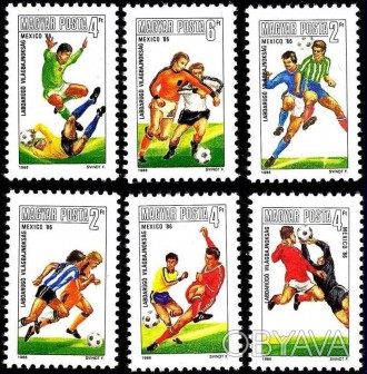 Венгрия ― спорт ― футбол
1986 г.в.
SC 2979-2984
Mi 3814-3819A
MNH XF 
Полная сер. . фото 1