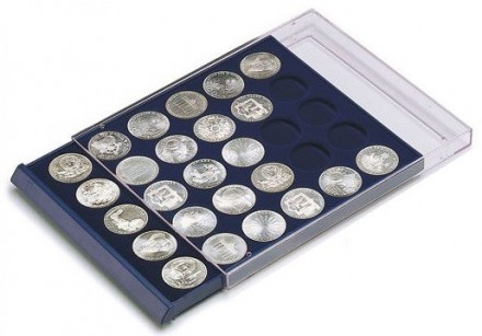 Бокс для хранения монет
 
 Габариты 250 x 195 x 17 мм;
 Cъемный велюровый планше. . фото 2