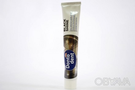 
	Зубная паста Dontodent Black Shine 75ml. Зубная паста с микрочастицами чёрного. . фото 1