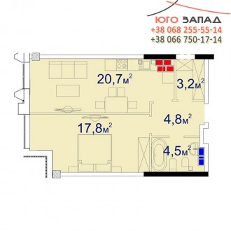  Продается 1 комнатная квартира в престижном комплексе ЖК «Башня Chkalov» недале. Приморский. фото 5