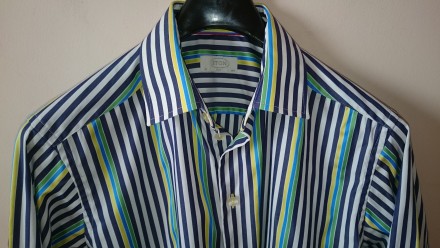Крутая и роскошная рубашка от шведских дизайнеров ETON. Оригинал! Slim! Особая т. . фото 2
