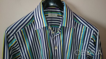 Крутая и роскошная рубашка от шведских дизайнеров ETON. Оригинал! Slim! Особая т. . фото 1