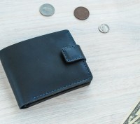 Классическое портмоне «Сlassic black» от тм Doodka Leather Goods.
2 отделения д. . фото 2