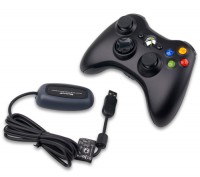 Беспроводной джойстик Xbox 360 Wireless Controller + Receiver, оригинальный, чёр. . фото 3