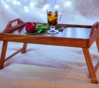 Продаются столики для кофе в постель, изготовленные из дерева(сосна, ясень, ольх. . фото 2