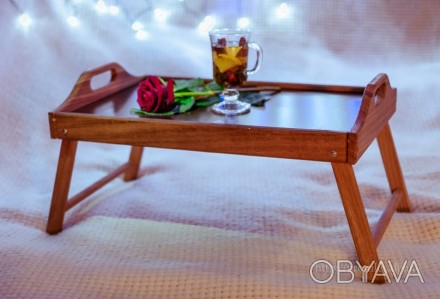 Продаются столики для кофе в постель, изготовленные из дерева(сосна, ясень, ольх. . фото 1