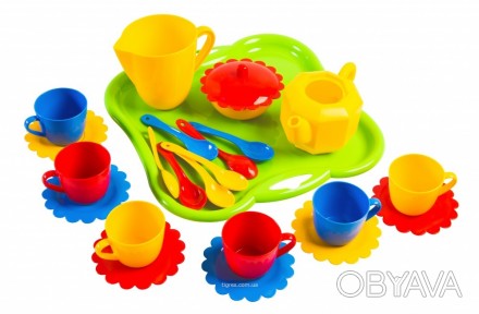 Набор игрушечной посуды Ромашка из 24 элементов позволит девочке принимать госте. . фото 1