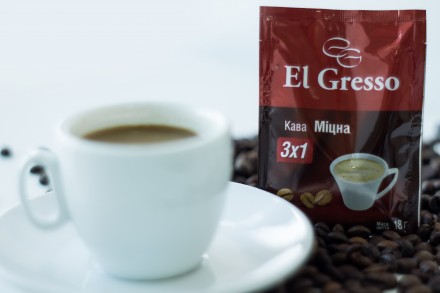 кофе 3в1 EL Gresso  упаковка 360г.,в упаковке 20 пакетиков по 18г.
Цена указана. . фото 2