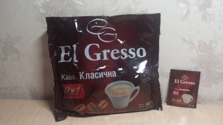 кофе 3в1 EL Gresso  упаковка 360г.,в упаковке 20 пакетиков по 18г.
Цена указана. . фото 5