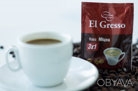 кофе 3в1 EL Gresso  упаковка 360г.,в упаковке 20 пакетиков по 18г.
Цена указана. . фото 1