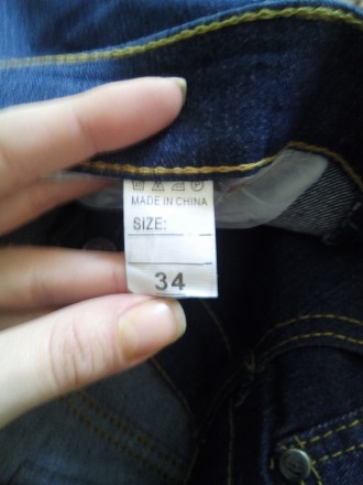 Новые мужские джинсы.Темного цвета,тянуться,замеры:талия 92 см.,длина 105 см. сн. . фото 4