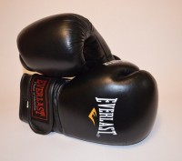 Перчатки боксерские кожаные на липучке Everlast(р-р 10-12oz). . фото 2