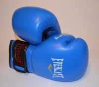 Перчатки боксерские кожаные на липучке Everlast(р-р 10-12oz). . фото 4