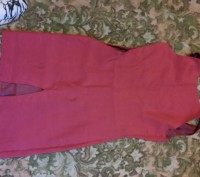Платье -сарафан красного приглушенного цвета, натуральнве ткани по фигурке ,длин. . фото 3