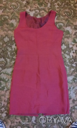 Платье -сарафан красного приглушенного цвета, натуральнве ткани по фигурке ,длин. . фото 1